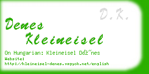 denes kleineisel business card